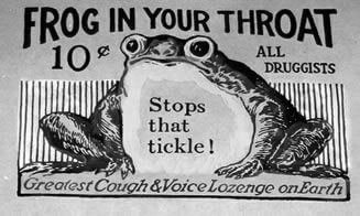A frog in the throat