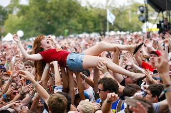 Crowd surfing