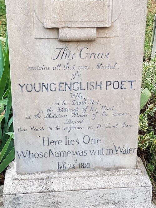 Keats' gravestone Keats' gravestone