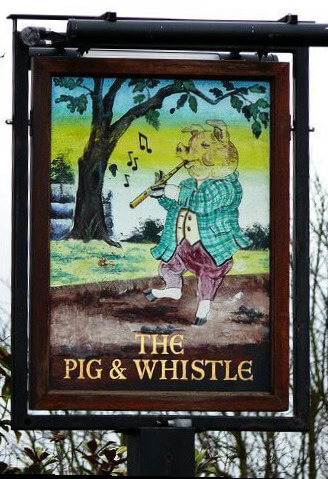 The phrase 'Pig and whistle' - meaning and origin.