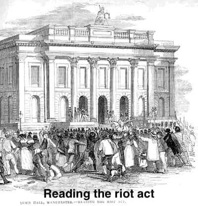 The meaning and origin of 'Read the riot act'.