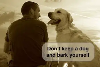 Don’t keep a dog and bark yourself