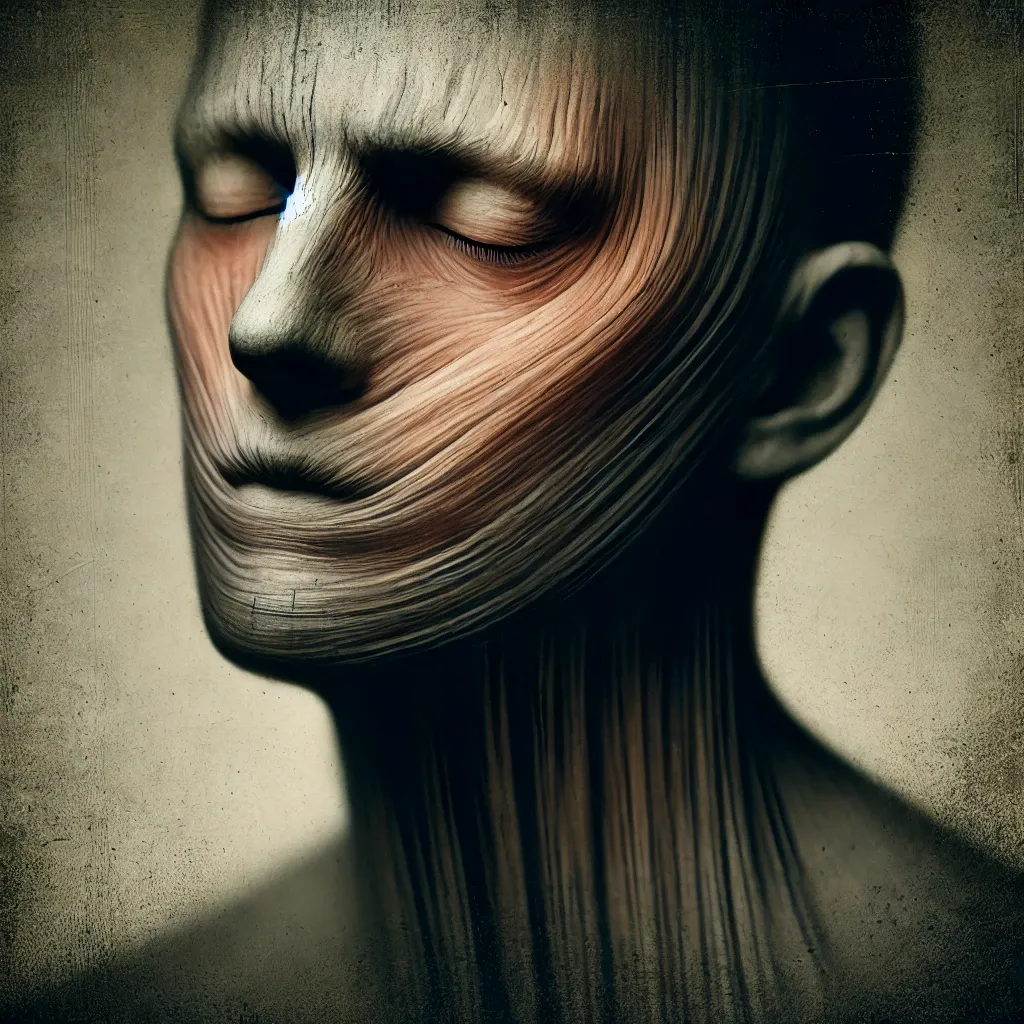 Empty shell of a person
