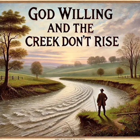 God willing and the creek don’t rise