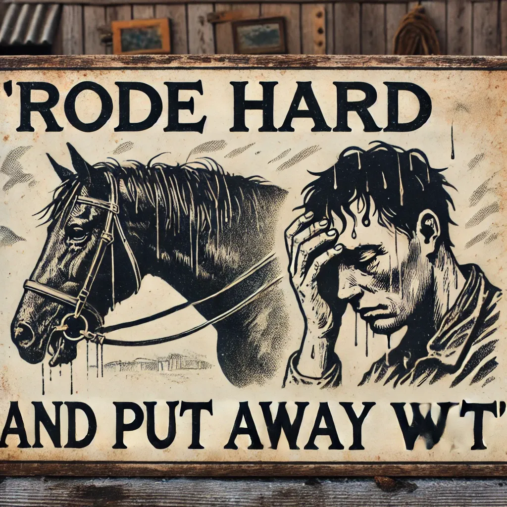 Rode hard and put away wet