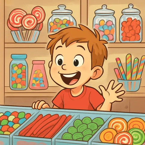 Like a kid in a candy store